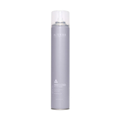 Alter Ego Hasty Too hairspray for strong hold and quick drying, perfect for achieving runway-worthy hairstyles.